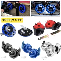 Super Loud Universal Car Horn New Color Scheme Electricity Horn 2PCS Car Motorcycle Modification 12V 115DB/300DB Grille Horn