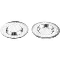 2Pcs Stainless Steel Sink Strainer Plug Hair Catcher Shower Drain Protector Cover Sink Stopper Drain Filter for Kitchen Bathroom