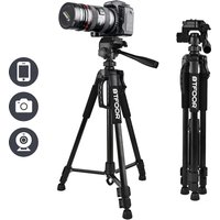 Phone Travel Self Tripod Aluminum Tall 55” 104CM Stand With Quick Plates Mount Pan Head For Canon Nikon DSLR SLR Digital Camera