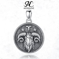 AEONSLOVE Vintage 12 Constellation Necklace Copper Round Coin Zodiac Sign Pendant Spiritual Jewelry Party Gifts for Women Men