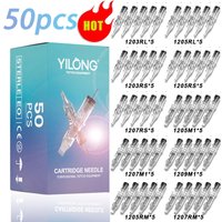 20/50PCS Transparent Tattoo Cartridge Needles RL RS M1 CM Disposable Sterilized Cartridge Needles for Tattoo Machine Pen Supply