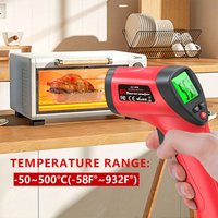 Infrared Thermometer Gun -50~500°C Non-contact Laser Temperature Gun Handheld Temp Sensor Measure Digital Pyrometer LCD Backlit