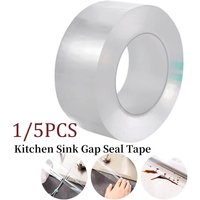 1/2/3/5Pcs 5M Kitchen Waterproof Self Adhesive Tape Acrylic Transparent Mildew-Proof Sink Tape for Bathroom Kitchen Seam Gaps