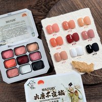 1pc 9-colors Tang Dynasty Solid Patting Nail Gel Smudge Canned High Saturation Popular UV&LED Nail Polish Japanese Korean style