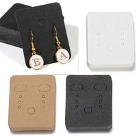 50pcs 3.8x4.8cm Display Card for Earrings Ear Studs Blank Kraft Paper Tags
