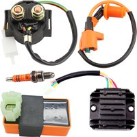 High Performance Ignition Coil + 6pin AC CDI + Spark Plug+Regulator & Relay For Gy6 150cc 125cc 50cc Engines ATVs Go Karts