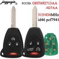 Jingyuqin OHT692713AA OHT692427AA 315MHz/434MHz Für Jeep /Chrysler /Dodge 300 200 Fernbedienung Autoschlüssel ID46 PCF7941 Chip 4/5 Tasten