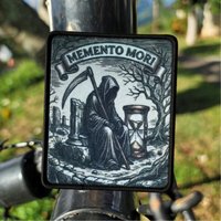 Reaper Patch Tactical Morale Badge MEMENTO MORI Printed Patches for Clothing Military Army Armband Hook & Loop Backpack Stickers