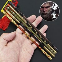 Game Black Myth: Wukong Golden Hoop Keychain Ornaments Men Boys Cool Stick Keyring Pendant Accessories Jewelry for Gamer Cosplay