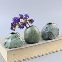 Multi Shape Ceramic Zen Mini Stone Ornaments DIY Home Hydroponic Green Plants Small Vase Living Room Decoration