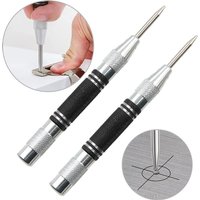 2pc Spring Type Automatic Center Punch Locator Glass Striker Window Breaker Punch Centering Punch Punch Tool image 4