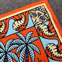 Digital printed retro bandana hip-hop street dance sports turban American retro cotton square scarf cartoon