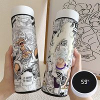 One Piece Monkey D. Luffy Large Capacity Smart Insulated Stainless Steel Water Bottle Temperature Display Portable Cup For Fans
