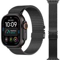 Titan-Milanese-Armband für Apple Watch Ultra 4/3/2, 49 mm, 46 mm, 45 mm, 42 mm, 44 mm, Armband, Uhrenarmband, Serie 12, 11, 10, 9, 8, 7, SE, 2028