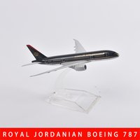 JASON TUTU 1/400 Scale Diecast Metal Royal Jordanian Airlines Boeing 787 Aircraft Model 16CM Miniature Authentic Collectible Gif