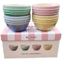 Le Creuset Cool Color Small Bowl Multicolor Rice Soup Bowl for Babies Breakfast Children 10cm Diameter Ceramic Dishwasher Safe