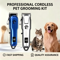 Professional Pet Grooming Kit Cordless USB Rechargeable Dog Hair Clipper with LCD Display, Ultra-Quiet Low Noise Trimmer