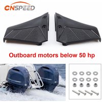 1 Pair Small Hydrofoil Boat Motor Stabiliser Enigne Components for 4-50HP Outboard with Bolt Nut ABS Black Boat Parts