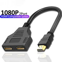 Plug&Play HDMI Splitter Cable 1 Male to 2 Female 30cm - 4K 3D ARC Support for Soundbar/Samsung QLED TV