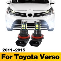 2X H8 H11 H16 LED Fog Light Bulbs Car Front Lamp Auto Accessories For Toyota Verso 2011 2012 2013 2014 2015