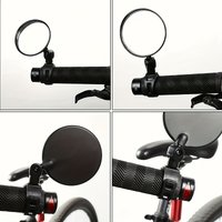 360° Adjustable Bike Mirror - Rotatable Wide Angle Convex Handlebar Mirror for Road Mountain Bikes Scooters