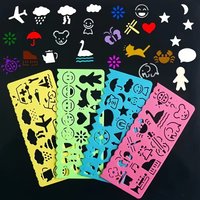 4pcs Multifunctional Drawing Template Ruler, Student School Stationery, Self-simulated Manual Drawing, Back To School Supplies