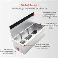 Desk Rectangle Wire Cover Cable Grommet Office Table Wire Hole Cover Desk Cable