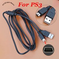 1/2/5PCS 1.8m Mini T-shaped Data Cable USB2.0 Pure Copper Wire With Magnetic Ring For PS3 Controller Wireless Charging Cable image 4