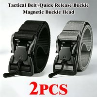 Newest Automatic Magnetic Buckle Tactical Belt Mens Canvas Tactical Workwear Casual Outdoor Military Training Pants Belt For Men
