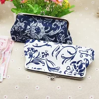 Ethnic Embroidered Mobile Phone Bag Bohemian Purse for Women Small Crossbody Handheld Purse with Buckle Coin Wallet Card Holder