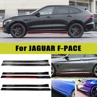 For JAGUAR F-PACE Racing Sport Side Skirts 2.0/2.2M 86.6" ABS Splitters Extended Lip Body Kit Bumper Modified Parts 8Pcs