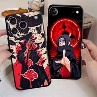 Black Soft Phone Cover Case for iPhone 7 8 17Air 15 16 14 Plus XR 13 12 11 17 Pro Max XS Max Anime N-NARUTOS