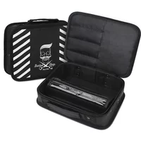 Professional Barber Carrying Case Stylist Tool Storage Bag for Clippers Scissor Clips Trimmer Grooming Kit Accessories Organizer