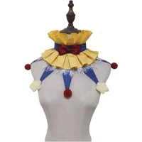 Original designed colorful clown collar Halloween performance characteristic collar fairy tale circus big hairball fake collars