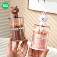 Linefriends Toothpick Box Home Creative Storage Box Cotton Swab Box High-looking Cute Interior Decorations Gift Collection