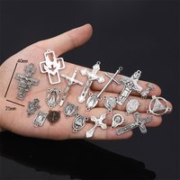 20 models/religious jewelry Christ Jesus Jesus cross pendant rosary connector three-hole rosary connector/10 pieces