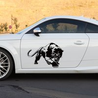 Graphcis Wild Panther Hunting Car Stickers Decor Waterproof Motorcycle Decals Fit Various Surface Decoration For Cars SUV Van RV