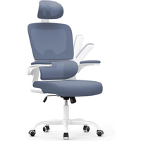 Ergonomic High Back Chair, Breathable Mesh Office Chair Featuring Dynamic Lumbar Support, Adjustable Headrest, 3D Armrests and 360° Swivel Function for Home Office, Black