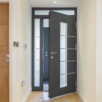 High Quality Apartment Manual Aluminum Entrance Door Fire Prevention Theft Prevention Sturdy Hinged Doors Soundproof Front Doors