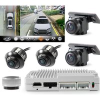 Carsanbo 360 Panoramic Camera System 180 Degree 3D Pro Bird's Eye View Lens with 24 Hours Parking Monitoring DIY Car Color