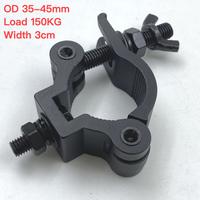 Collier de serrage pour structure de scène, pour éclairage, en aluminium robuste, pour tubes de 35-45 mm de diamètre extérieur, raccord demi-coupleur, capacité de charge 150 kg, raccord de tube
