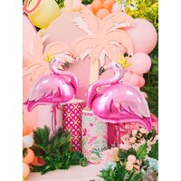 2pcs Flamingo Shaped Aluminum Foil Balloon, Large Balloon Used As Birthday Gift, Party Decoration, Wedding
