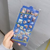 New hot Detective Conan Crystal Diamond Sticker 3D Relief Fun Anime Solid Peripheral Stickers Creative Handbook