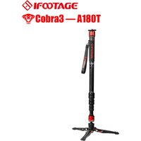 IFOOTAGE Cobra 3 A180T,Camera Monopod,Aluminum Professional Video Monopod with Tripod Base,Suitable for SLR Cameras and Camcorde