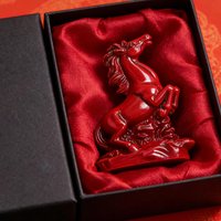 Horse Statues Home Decor Red Cultural Ornament Collectible Horse Collectibles Decor for Adults Men Women Family Friends Holiday