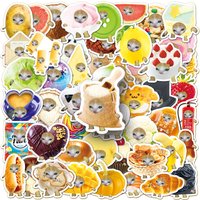 10/30/50pcs Cartoon Funny Food Cat Meme Graffiti Stickers Decoration DIY Laptop Motorcycle Phone Case Car Waterproof Sticker