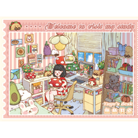 Kawaii Fairy tale characters 3D Fish Fish Desk Landscape Sticker DIY Pocket Cabin Scene festival gift