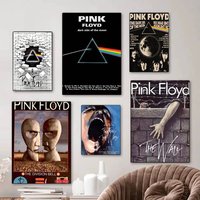 Bnad Pink Hot Floyd The Walls Vintage Posters Sticky Vintage Room Home Bar Cafe Decor Kawaii Room Decor