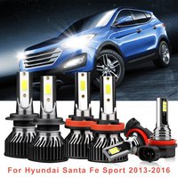 6x Combo LED Scheinwerfer Fernlicht Nebels chein werfer Kit H7 H11 Ersatz für Hyundai Santa Fe Sport 2013 2014 2015 2016