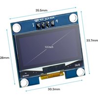1.3 Inch OLED Display Module 128x64 Pixel IIC I2C OLED Screen CH1116 Driver Self-Luminous Display Board for Arduino Raspberry Pi